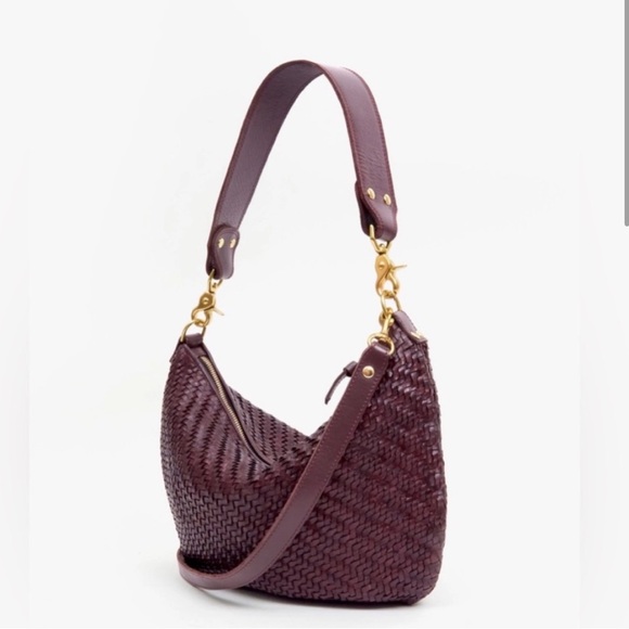 Clare V Moyen Messenger Plum Woven - Picture 2 of 8